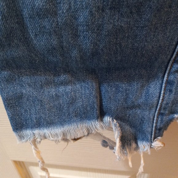American Bazi Women Distressed Fringe Jeans Size Medium - Picture 4 of 9